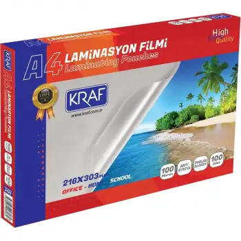 Kraf Laminasyon Filmi Parlak A4 100mic 100 Lü 2120