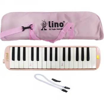 Lino Melodika 32 Tuşlu Bez Çanta Ln-32-Ppes Pastel Pembe