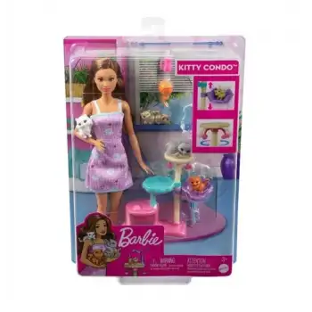 Mattel Barbıe Bebek Ve Yavru Kediler Oyun Seti Mtl-Hhb70