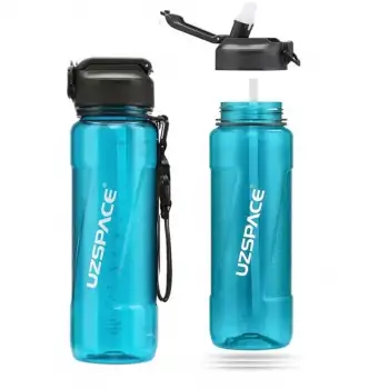 Uzspace Pipetli Tritan Matara 850 Ml 6056 Blue