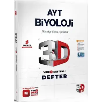 3D Ayt Edebiyat Video Destekli Defter 2025-26