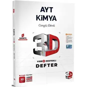 3D Ayt Kimya Video Destekli Defter 2025-26