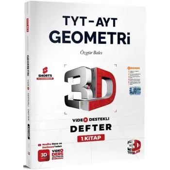 3D Tyt-Ayt Geometri Video Destekli Defter 1.Kitap 2025-26