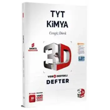 3D Tyt Kimya Video Destekli Defter Vdd 2024-25