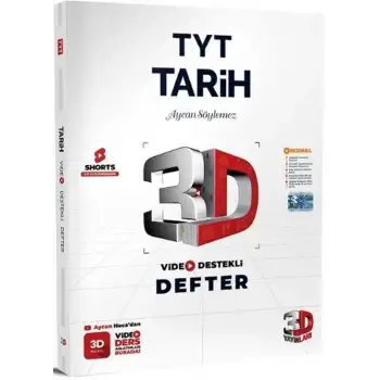 3D Tyt Tarih Video Destekli Defter 2025-26