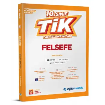 Eğitimvadisi 10.Sınıf Felsefe Tam İzleme Kitabı 2025-26
