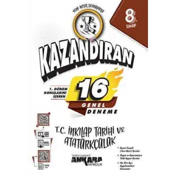 Ankara 8.Sınıf Kazandıran 1 Dönem İnkılap Tarihi 16 Genel Deneme