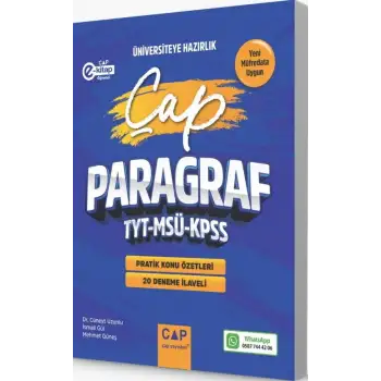 Çap TYT MSÜ KPSS Türkçe Anlam Bilgisi Üniversiteye Hazırlık 20 Deneme İlaveli 2025-26