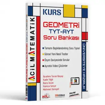 Acil Tyt-Ayt Geometri Kurs Serisi Soru Bankası 2025-26