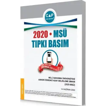Çap Msü Tıpkı Basım 2020