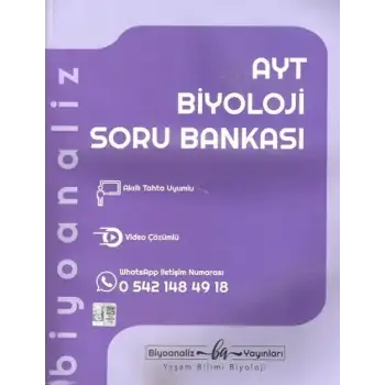 Biyoanaliz Ayt Biyoloji Soru Bankası 2025-26