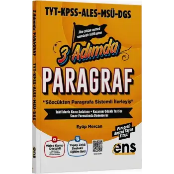Ens Destek Tyt Kpss Ales Msü Dgs Paragraf 3 Adımda Konu Özetli Soru Bankası