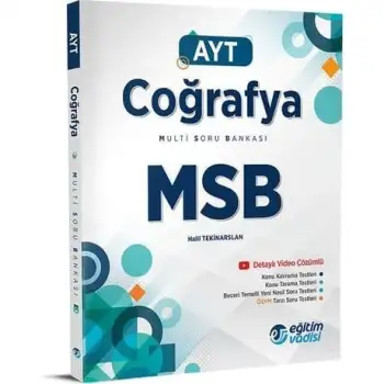 Eğitimvadisi Ayt Coğrafya Multi Soru Bankası Msb 2023