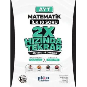 Pion Ayt Matematik 2X Hızında Tekrar Deneme 2026