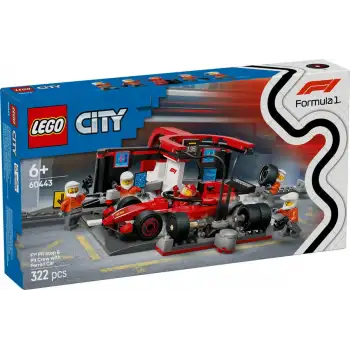 Lego City 60443 Ferrari Arabalı F1 Pit Stop Ve Pit Ekibi