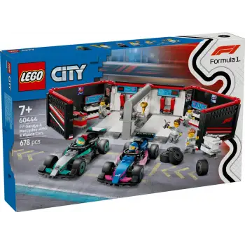Lego City 60444 F1 Garajı Ve Mercedes-Amg Ve Alpine Arabaları