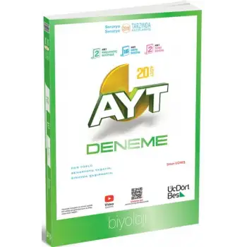 Üçdörtbeş Ayt Biyoloji Deneme 20 Li 2025-26
