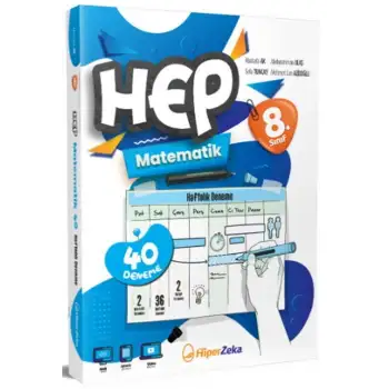 Hiperzeka 8.Sınıf Hep Matematik 40 Haftalık Deneme 2025-26
