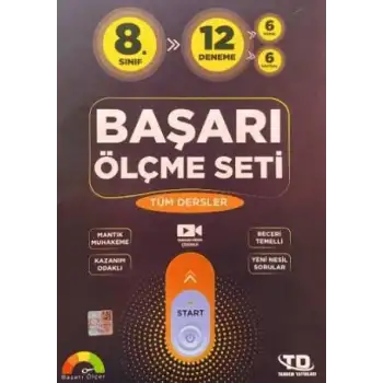 Tandem 8.Sınıf Tüm Dersler Başarı Ölçme Seti 12 Deneme Sınavı