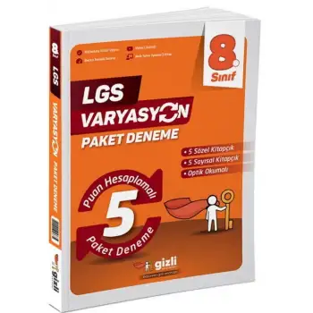 Gizli 8.Sınıf Lgs Varvasyon Paket Deneme 5Li