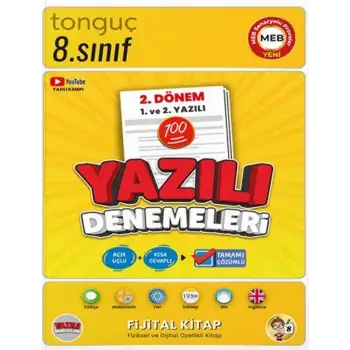 Tonguç 8.Sınıf Yazılı Denemeleri 2. Dönem 1 Ve 2. Yazılı 2024-25
