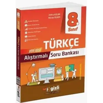 Gizli 8.Sınıf Türkçe Alıştırmalı Soru Bankası 2025-26
