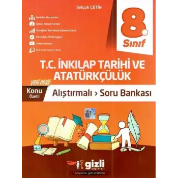 Gizli 8.Sınıf İnkılap Tarihi Alıştırmalı Soru Bankası 2025-26