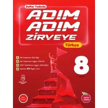 Newton 8.Sınıf Türkçe Adım Adım Zirveye Soru Bankası 2024-25