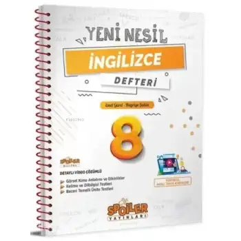 Spoiler 8.Sınıf İngilizce Defter 2025-26