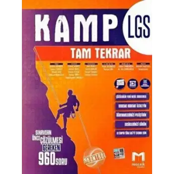 Mozaik 8.Sınııf Lgs Kamp Tam Tekrar Soru Bankası 2021