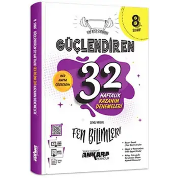 Ankara 8.Sınıf Güçlendiren 32 Haftalık Fen Bilimleri Kazanım Deneme 2025-26
