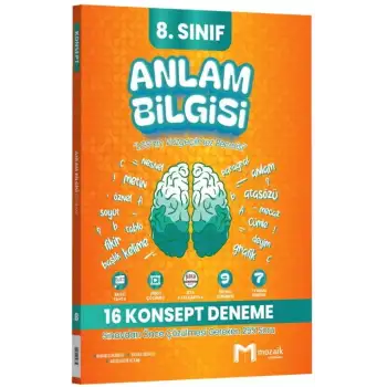 Mozaik 8.Sınıf Anlam Bilgisi 16 lı Konsept Deneme 2025-26