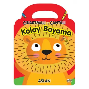 0-6 Yaş Yay Aslan Çıkartmalı Çantalı Kolay Boyama