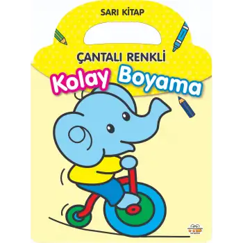 0-6 Yaş Yay Çantalı Renkli Kolay Boyama Sarı Kitap