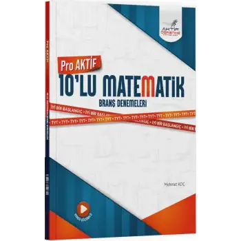 Aktif Tyt Aktif Serisi 10 lu Deneme Matematik 2024