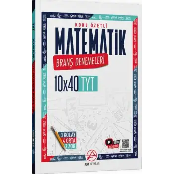 Alan Tyt Matematik Konu Özetli 10x40 Branş Denemeleri 2025-26