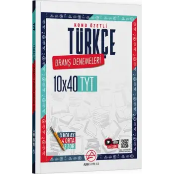Alan Tyt Türkçe Konu Özetli 10x40 Branş Denemeleri 2025-26