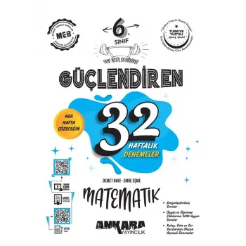 Ankara 6.Sınıf Matematik Güçlendiren 32 Haftalık Kazanım Denemesi 2025-26