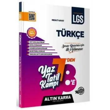 Atınkarma 7 Den 8 E Türkçe Kamp Kitabı 2024-25