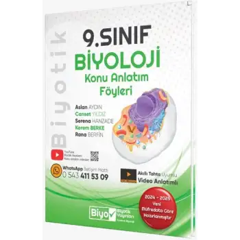 Biyotik 9.Sınıf Biyoloji Konu Anlatım 2025-26