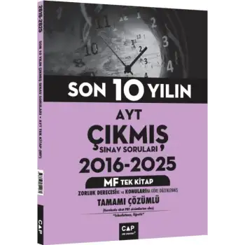 Çap Yks Ayt Çıkmış Soruları Tüm Tek 2016-2025 TM-2025-26