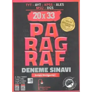 Edebiyatsokağı Tyt-Ayt 20X33 Deneme Paragraf 2025-26