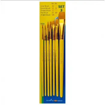 Fanart Academy Fırça Seti Dove 3 Sarı Sap 7li F­ 71500.903