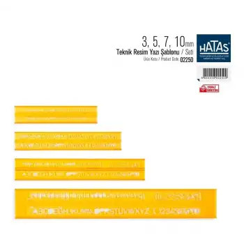 Hatas Teknik Resim Yazı Seti 3-5-7-10 Mm. ( Takım ) ( 02250 )