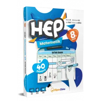 Hiperzeka 8.Sınıf Hep Matematik 40 Haftalık Deneme 2025-26