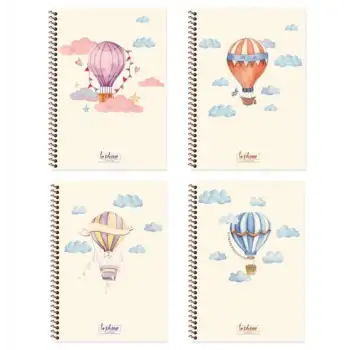 Keskin 17*24 80 Yp Düz Spr.Sert Kap.La Plume Balloons Defter 417990-99