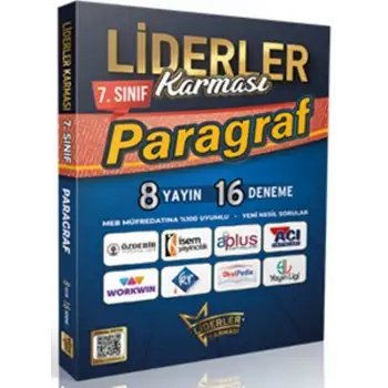 Liderlerkarması 7.Sınıf Paragraf Denemeleri Seti - 8 Yayın 16 Deneme 2025-26