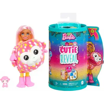 Mattel Barbie Cutie Reveal Bebekler Chelsea Tropikal Orman Serisi Maymun Hkr14