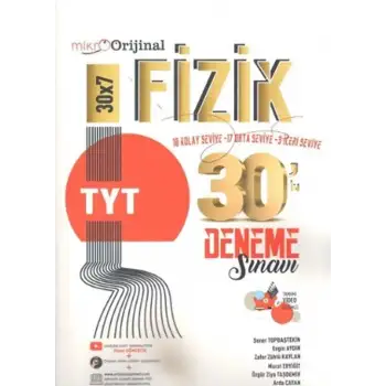 Mikro Orijinal Tyt Fizik Deneme 30 Lu 2024
