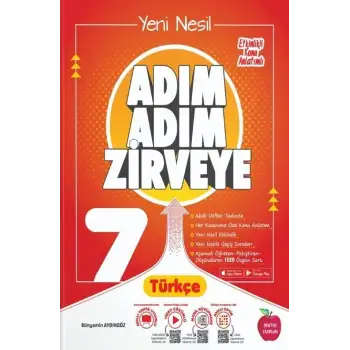 Newton 7.Sınıf Türkçe Adım Adım Zirveye Soru Bankası 2024-25